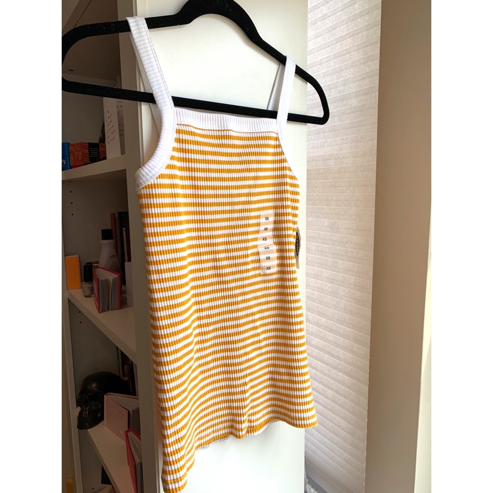 Ribbed, striped tank top